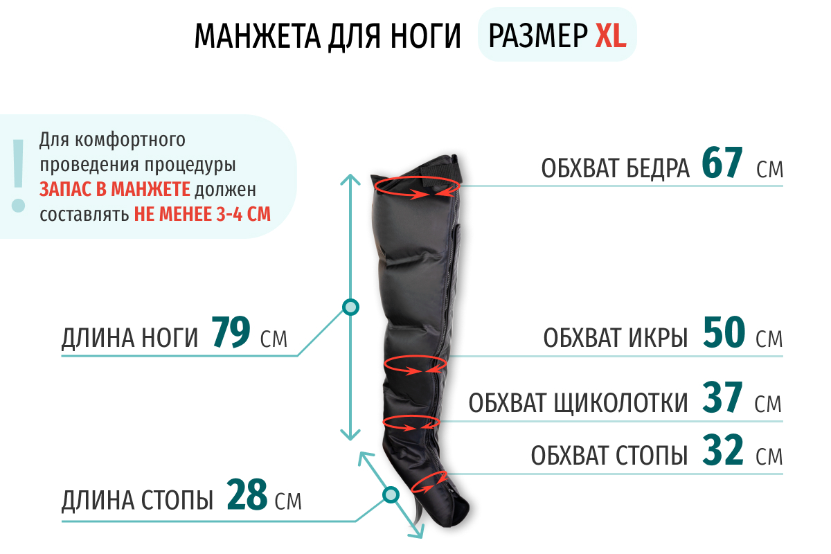 Лимфодренажный аппарат Gapo Alance GSM032 Комплект "Люкс" (Размер XL) Black