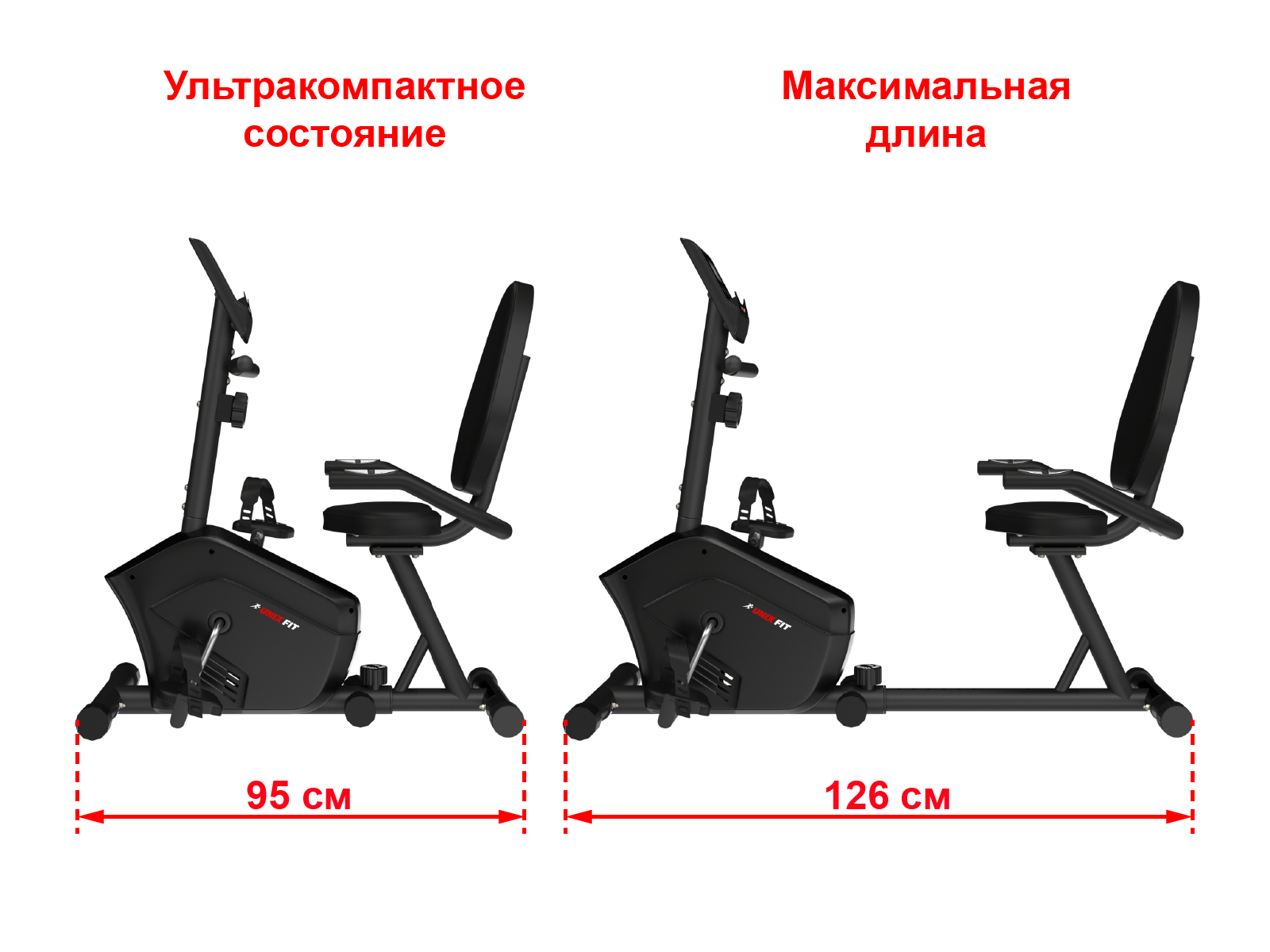 Магнитный велотренажер Unix Fit BR-340 Compact