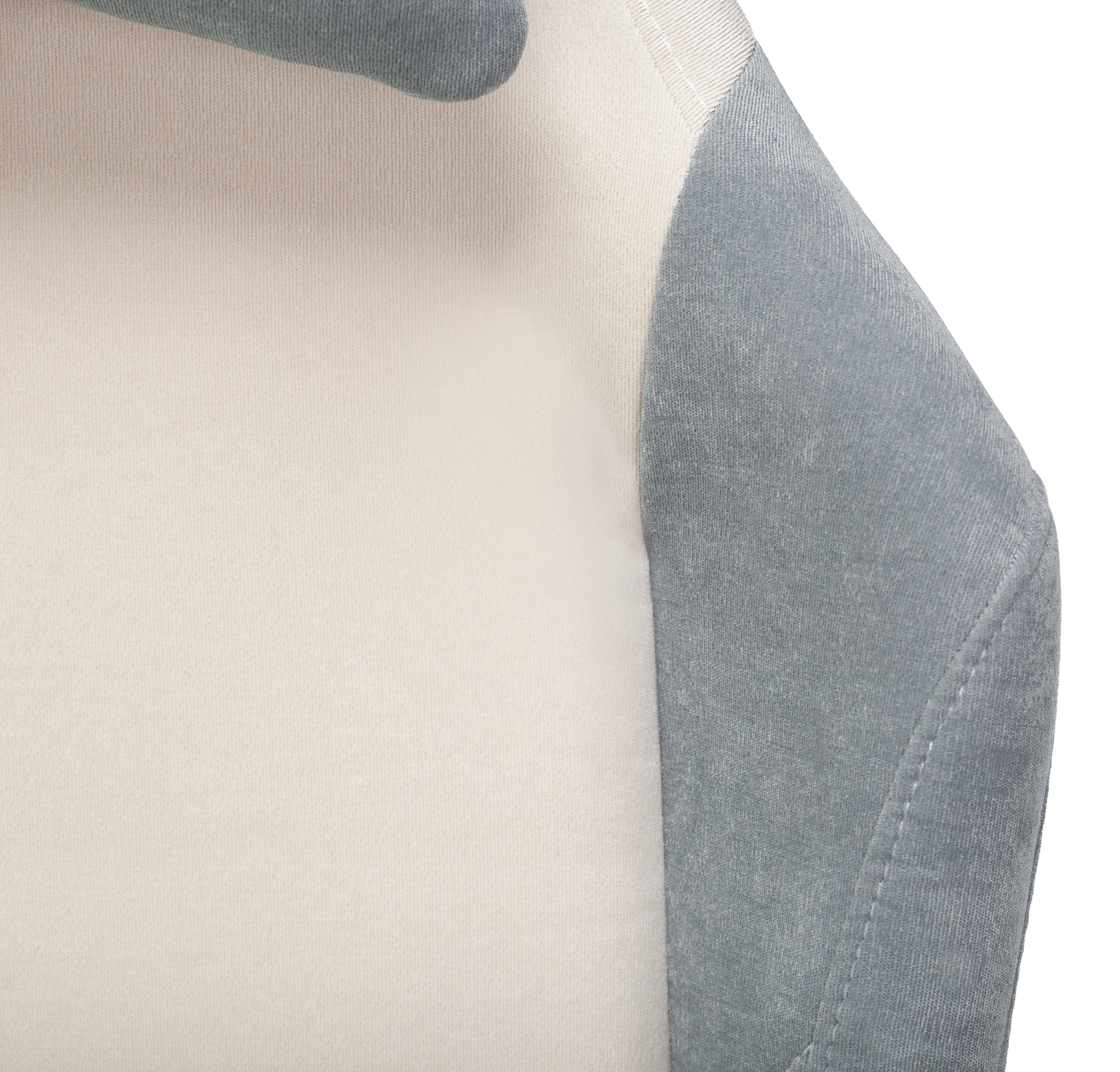 Геймерское кресло Zombie Fabric белый/серо-голубой с подголов., крестовина пластик (белый)