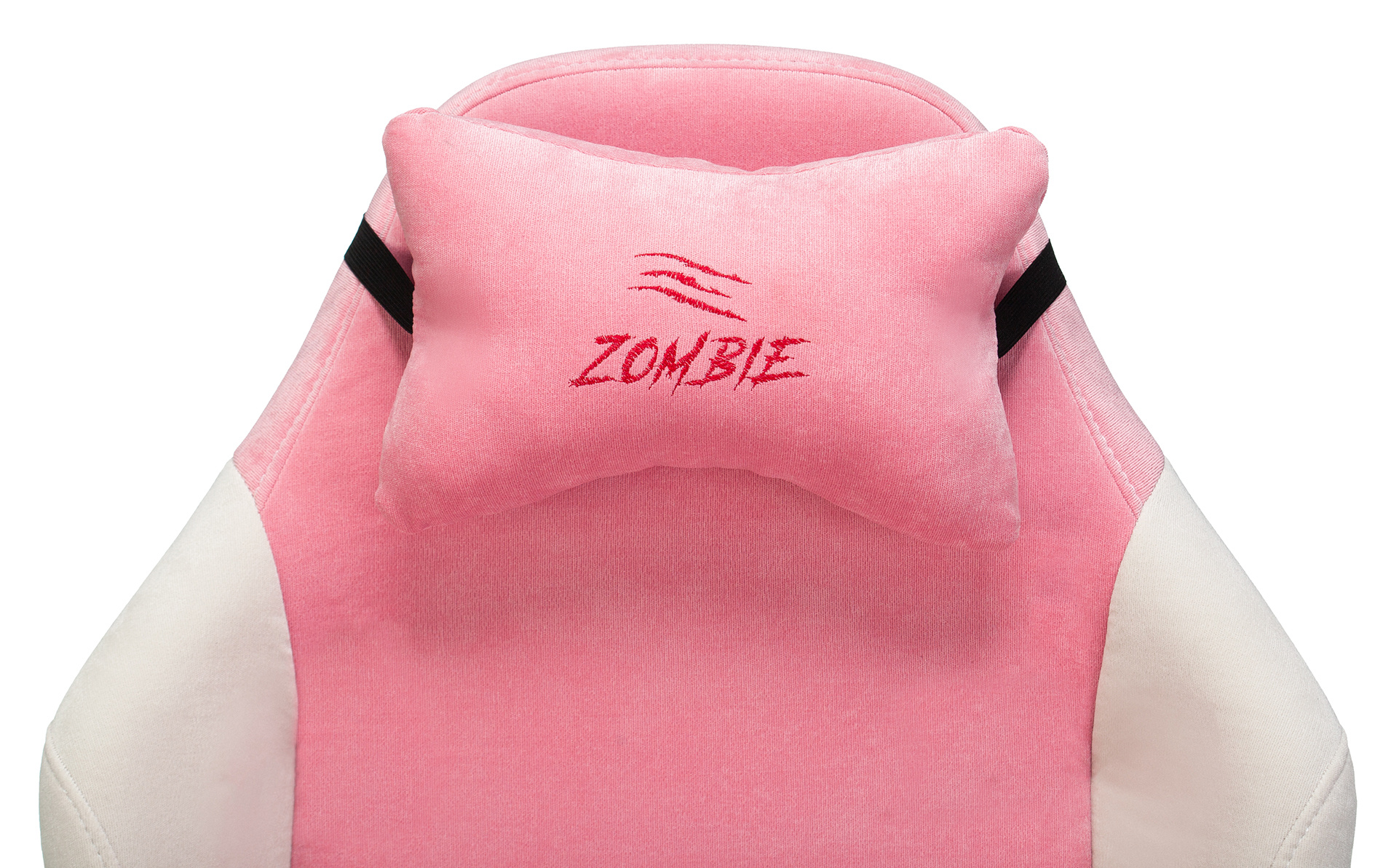 Геймерское кресло Zombie Fabric белый/розовый с подголов., крестовина пластик (белый)