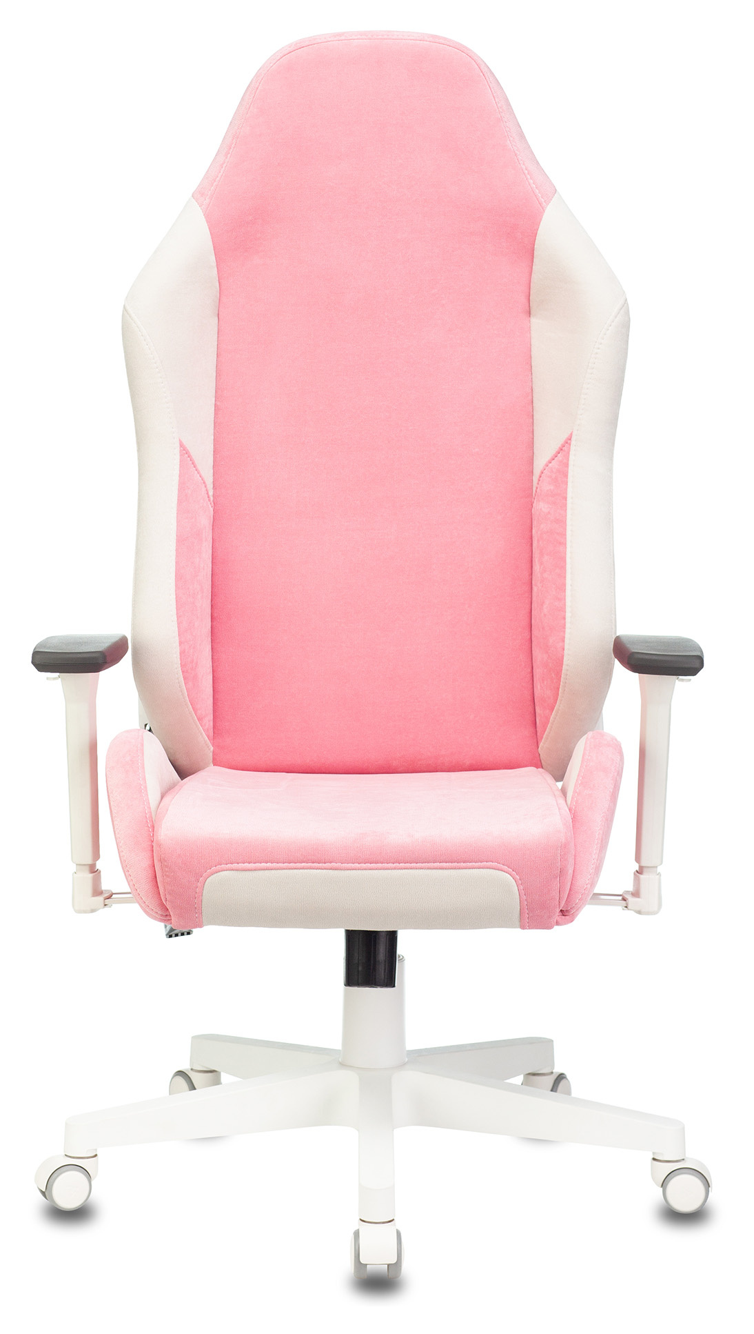 Геймерское кресло Zombie Fabric белый/розовый с подголов., крестовина пластик (белый)