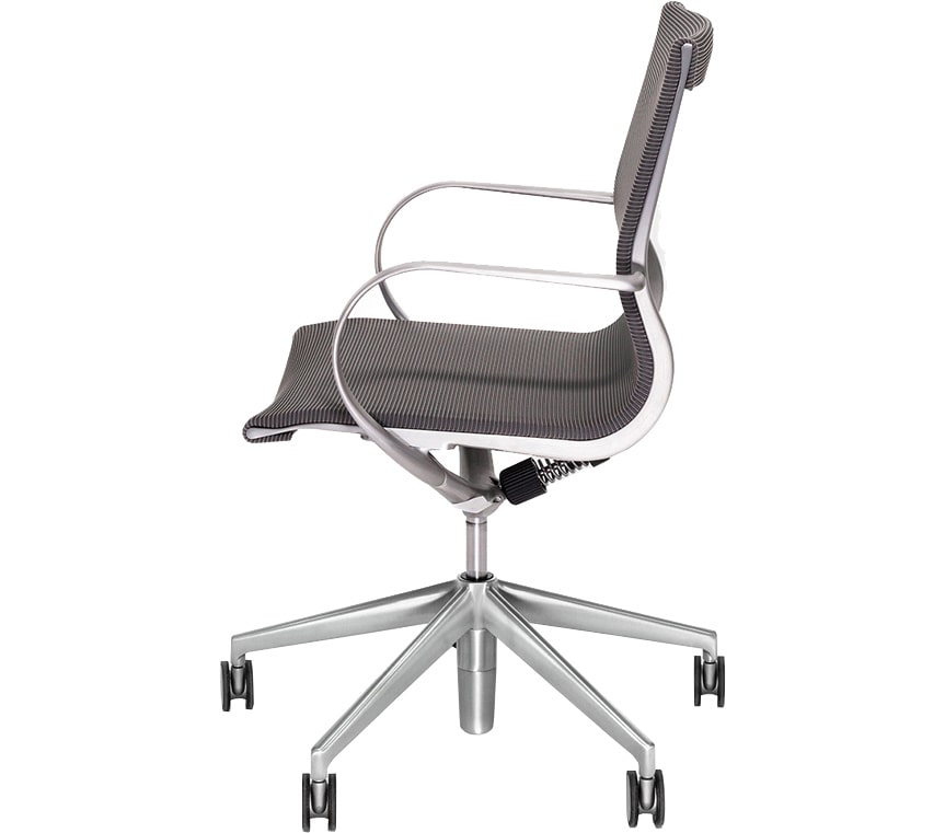 Эргономичное кресло Soho Design Mercury LB серая сетка, матовый алюминий
