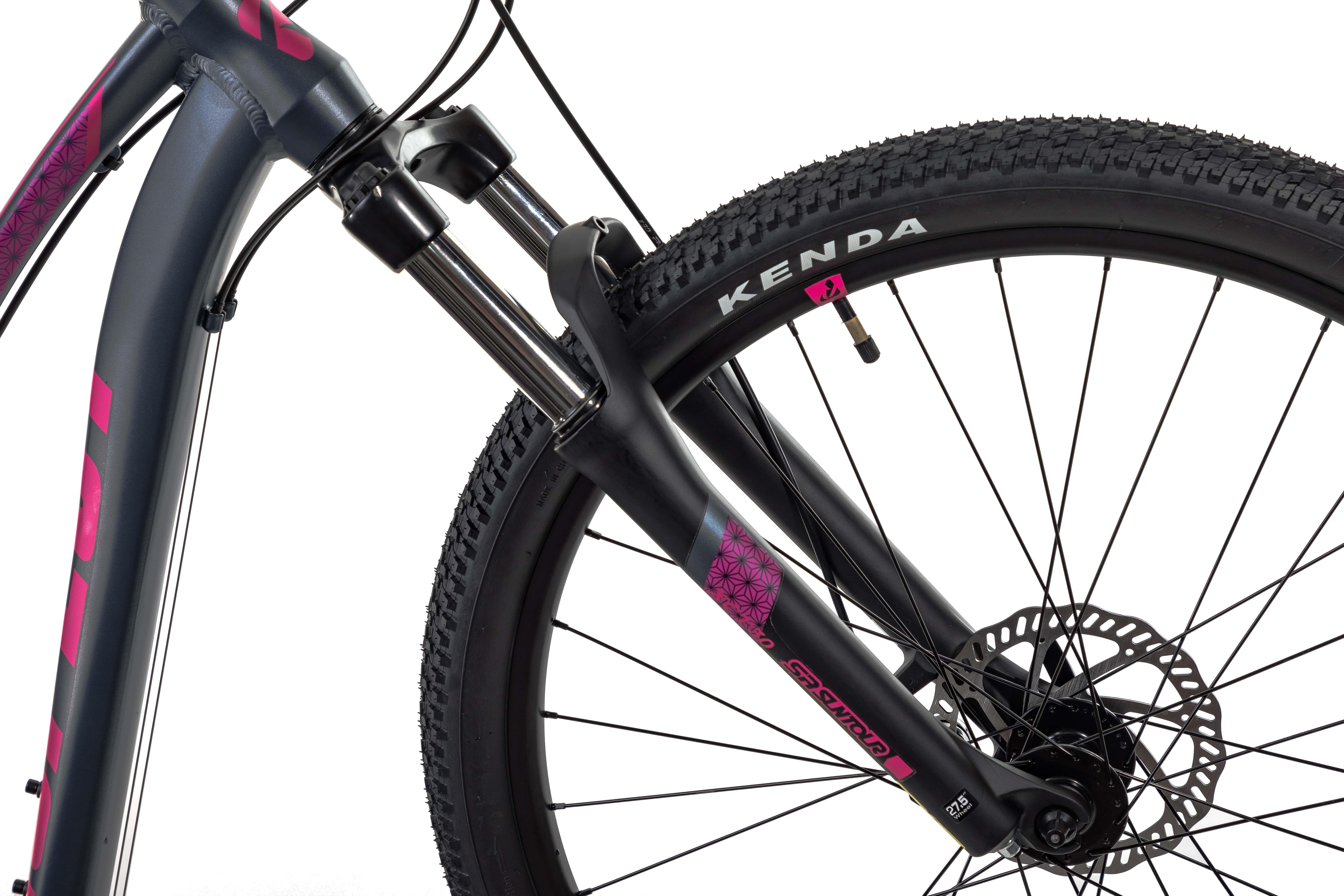 Велосипед Aspect ALMA 27.5 14.5" Черно-розовый (2022)