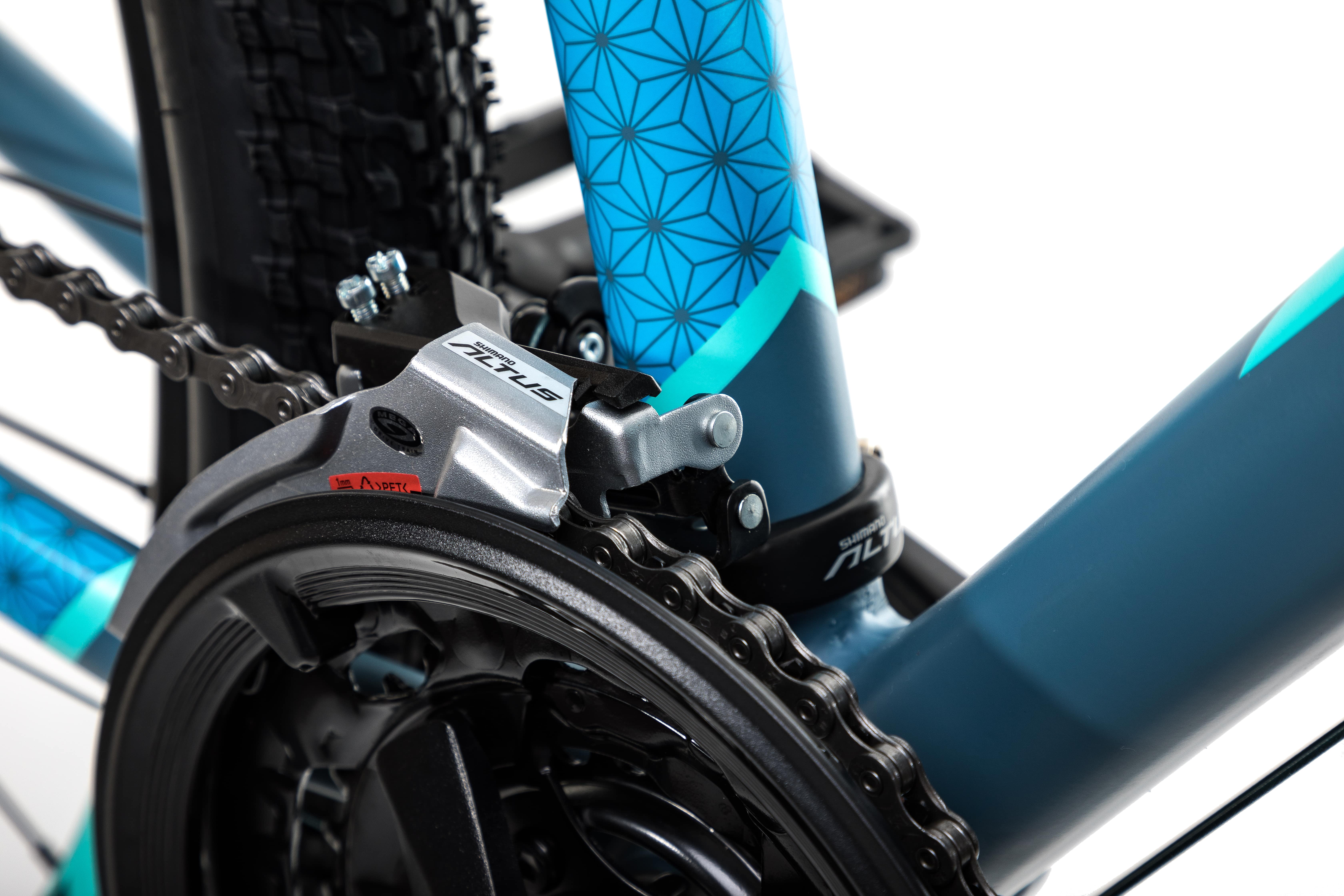 Велосипед Aspect AURA 27.5 16" Серо-бирюзовый (2022)