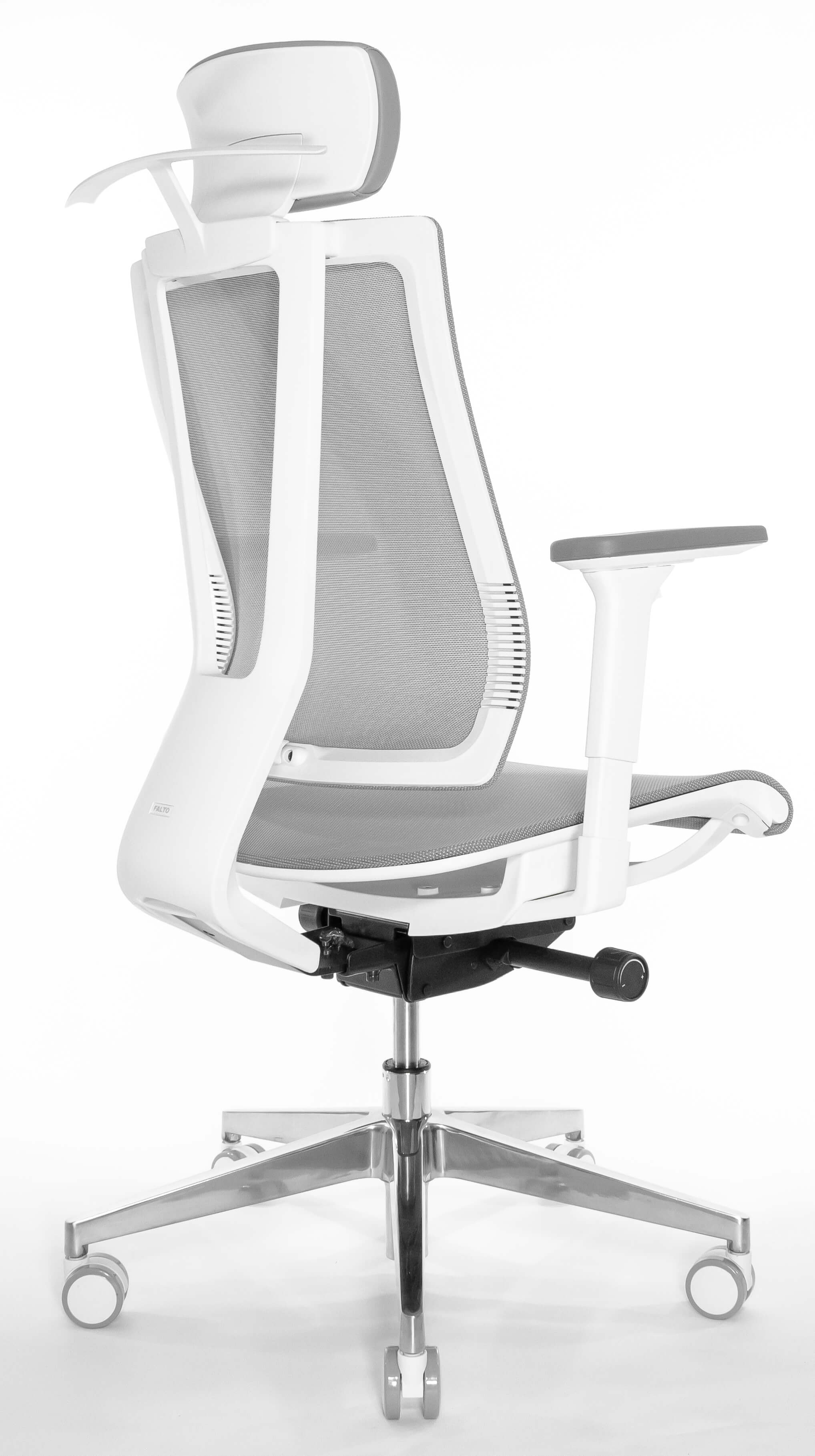 Эргономичное кресло Falto G1 Air (3 уровня поясницы, сетка, каркас белый, серый)
