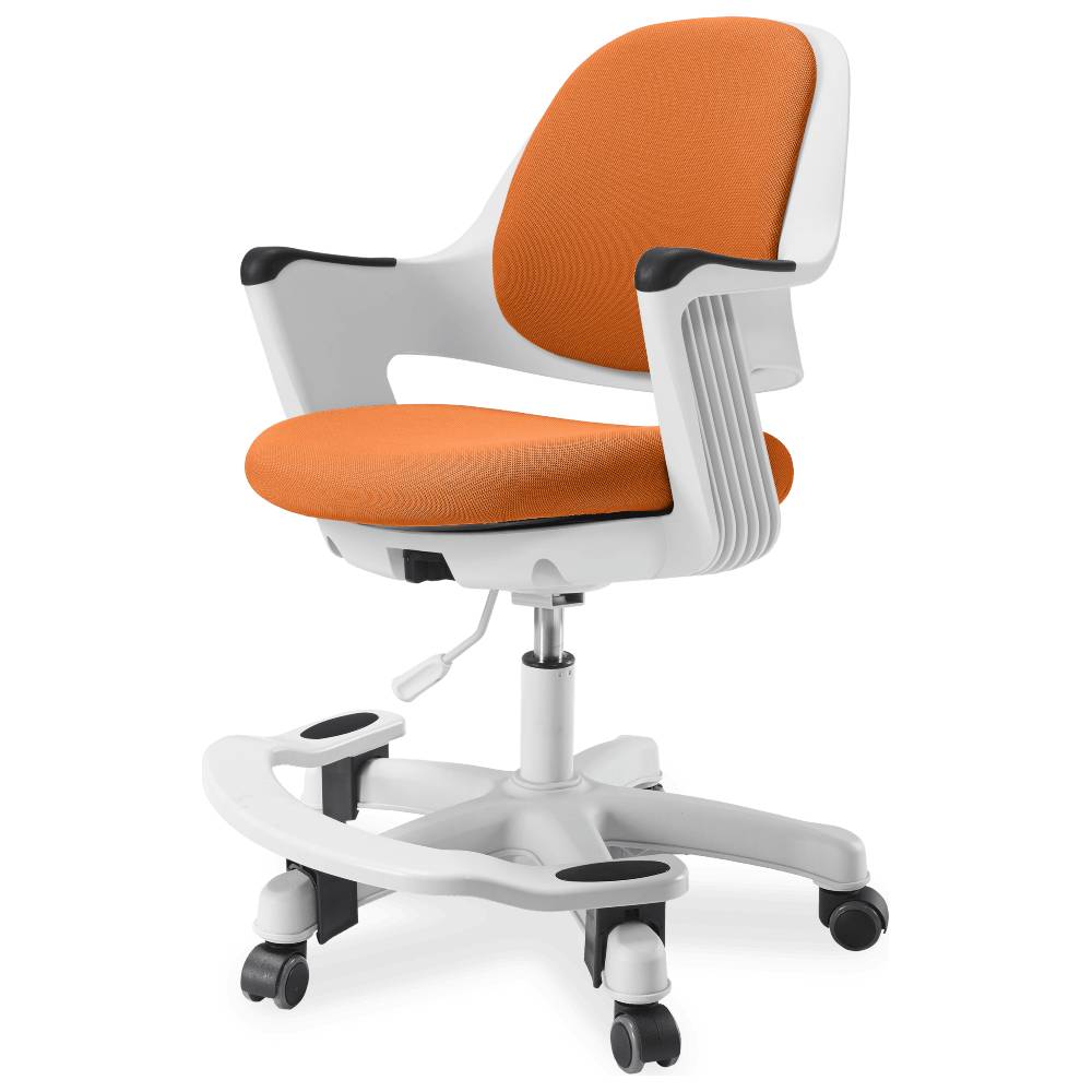 Детское эргономичное кресло Falto ROBO (слайдер сиденья, подножка, ткань, оранжевый)