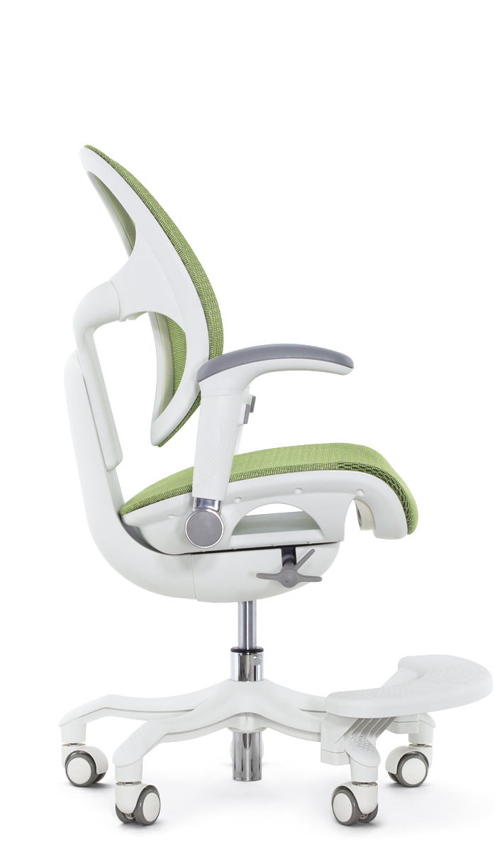 Детское эргономичное кресло Falto ORTO (корсетная спинка, слайдер, подлокотники 3D, сетка, зелёный)