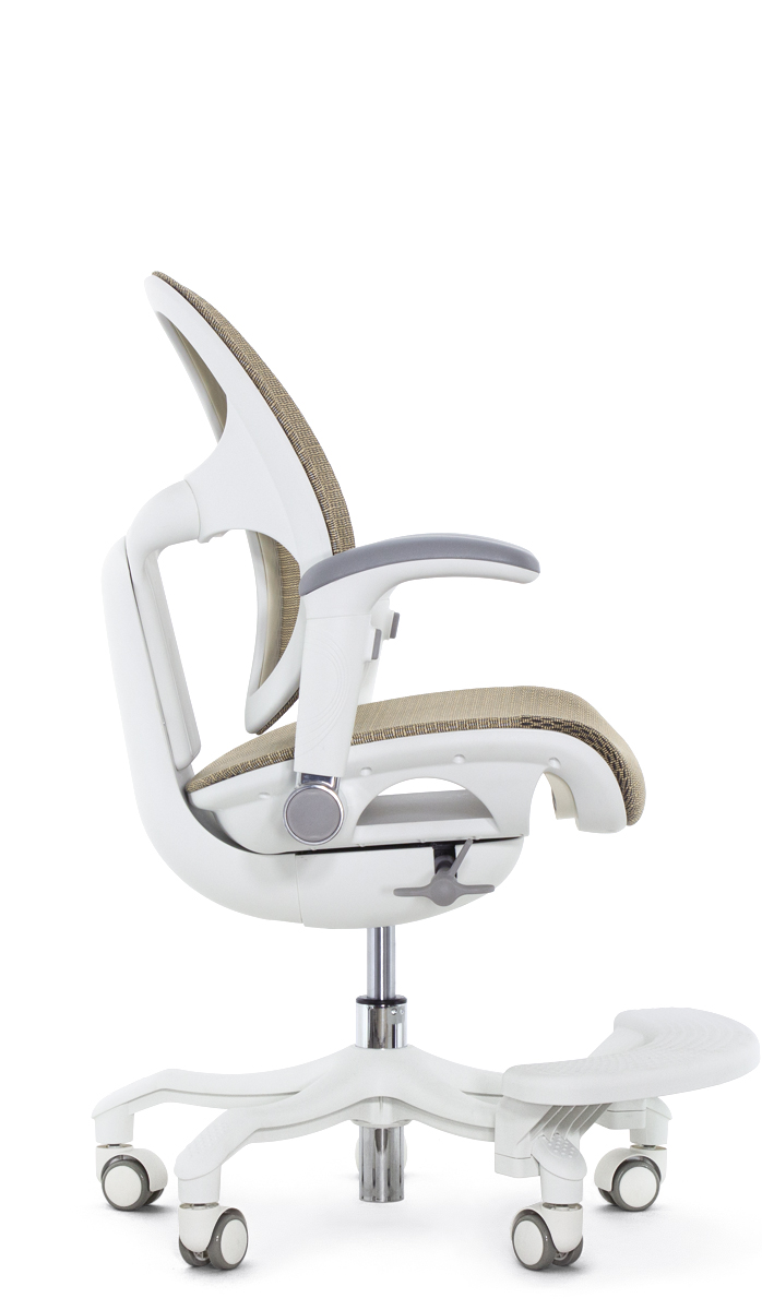 Детское эргономичное кресло Falto ORTO (корсетная спинка, слайдер, подлокотники 3D, сетка, золотой)