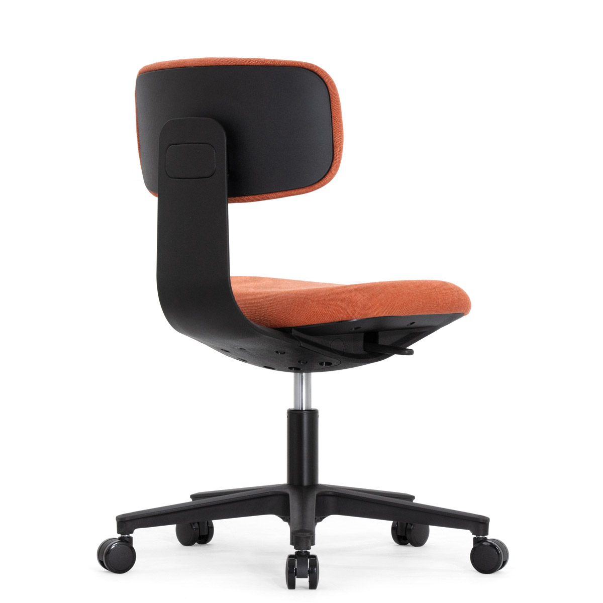 Эргономичное кресло Falto Rookie Plus (поворот спинки, ткань, каркас чёрный, оранжевый)
