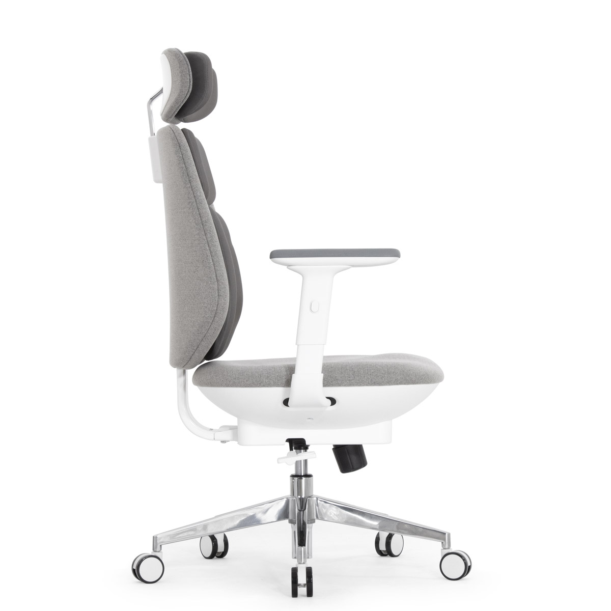 Эргономичное кресло Falto AI WORKS (автоматическая надувная спинка, аккумулятор, ткань, серый)