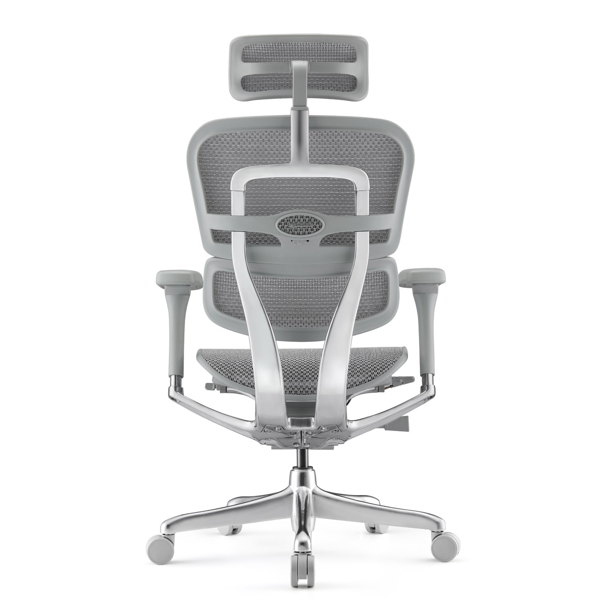 Эргономичное кресло Falto Ergohuman 2 Elite (алюминий, наклон вперёд, сетка, серый)