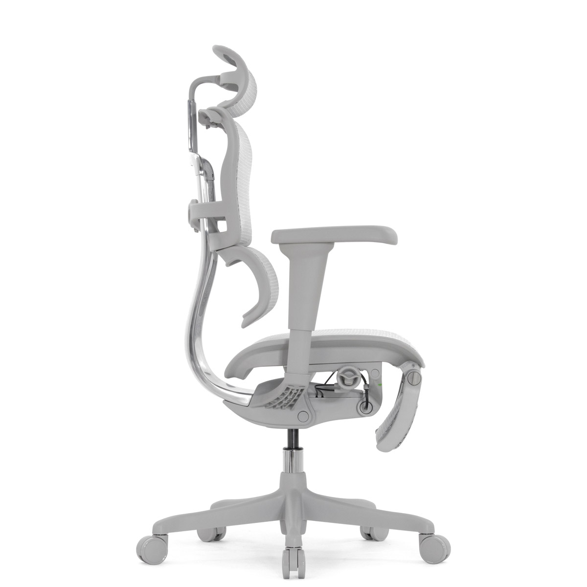 Эргономичное кресло Falto Ergohuman 2 Ultra с подножкой (наклон вперёд, сетка, серый)