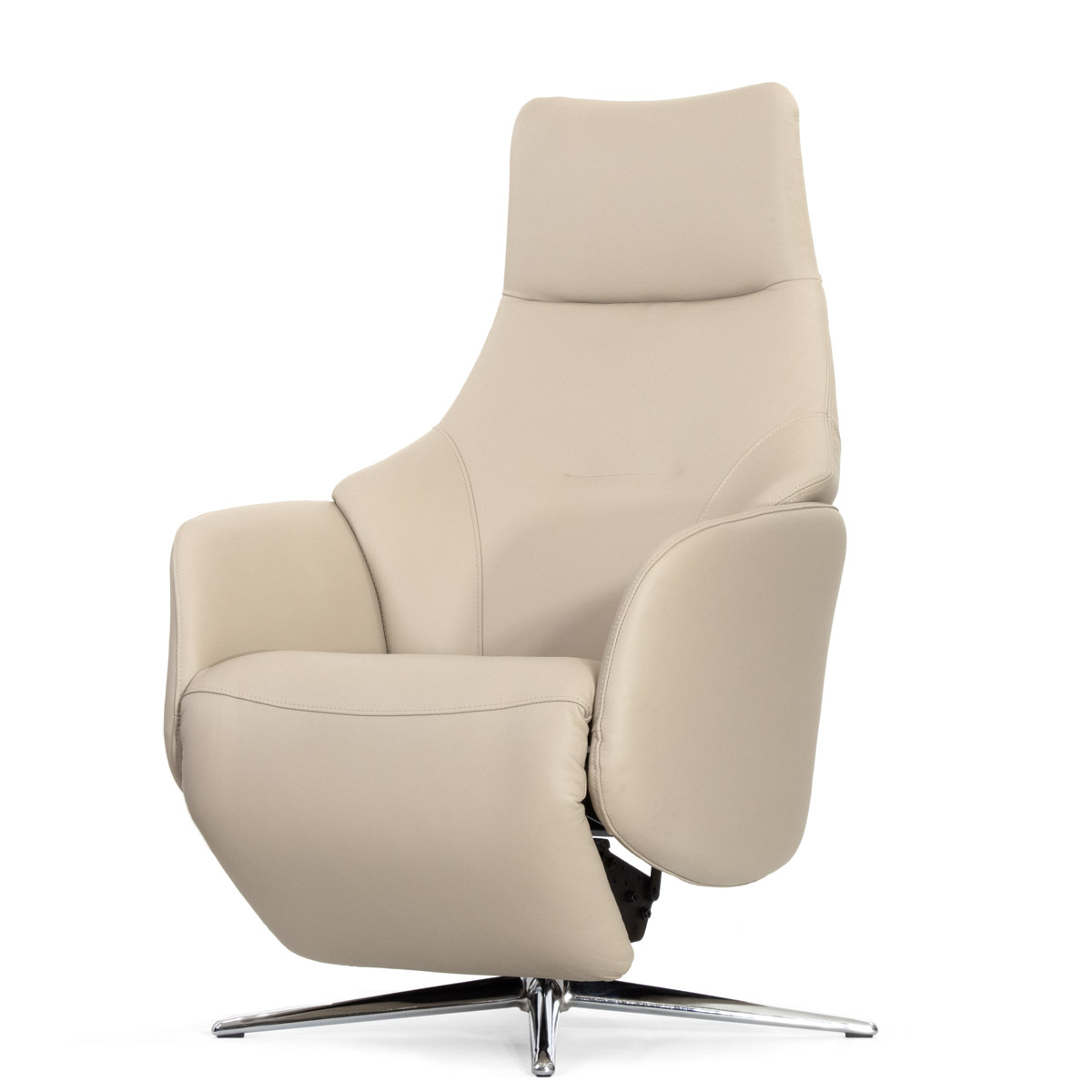 Кресло-реклайнер Falto Crema (2 мотора, zero, аккумулятор, натуральная кожа, бежевый)