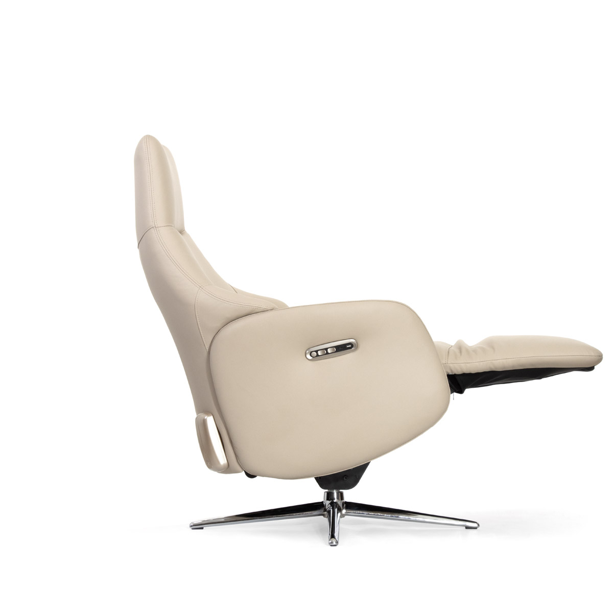 Кресло-реклайнер Falto Crema (2 мотора, zero, аккумулятор, натуральная кожа, бежевый)