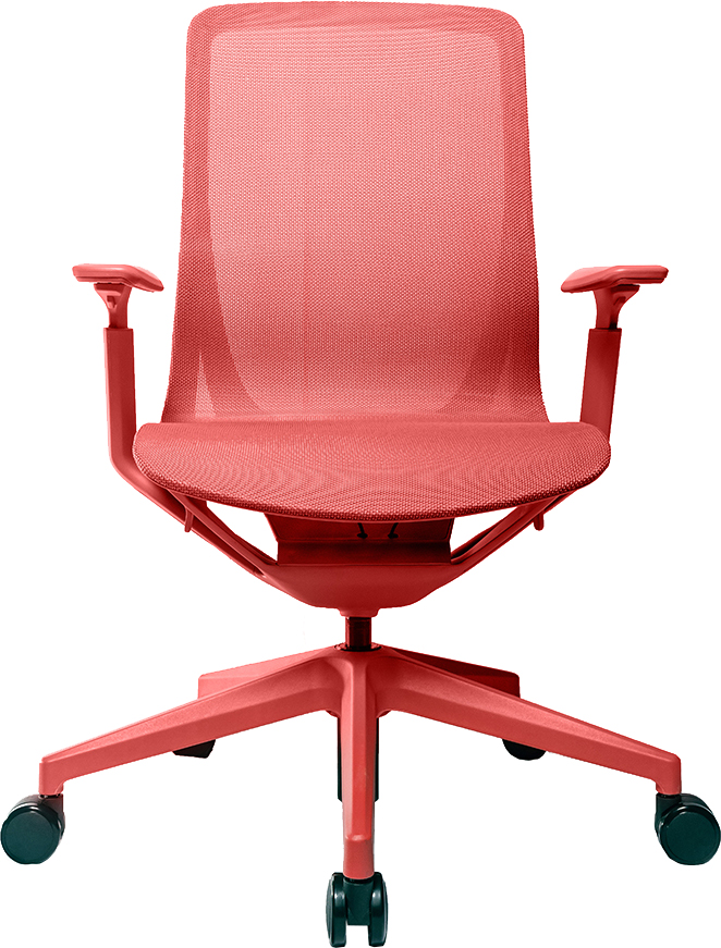 Эргономичное кресло Aria коралловое