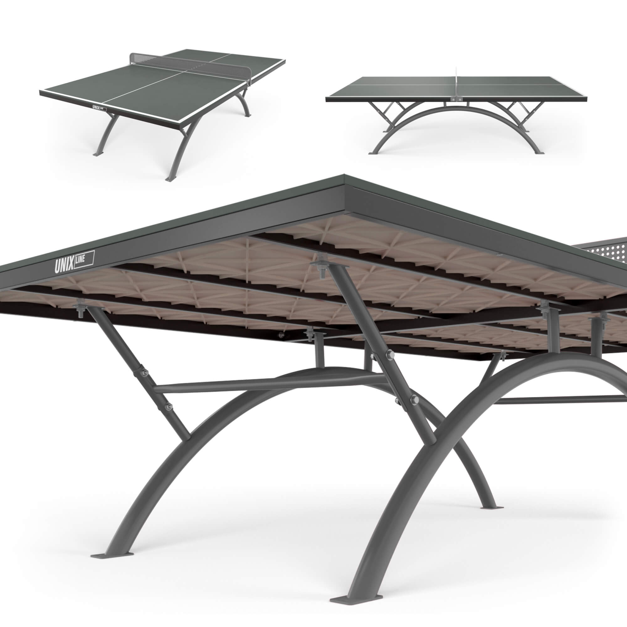 Теннисный стол UNIX line 14 мм SMC (Grey / Grey)