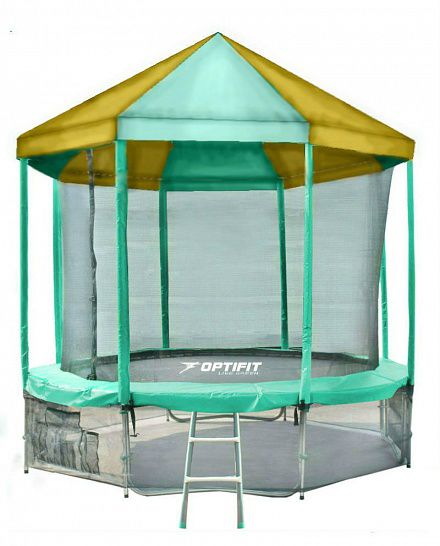 Батут Optifit Like Green 14 ft с крышей