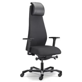 Эргономичное кресло Falto FIRST (наклон вперёд, зауженная спинка, ткань, чёрный)