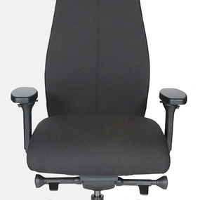 Эргономичное кресло Falto FIRST (наклон вперёд, зауженная спинка, ткань, чёрный)