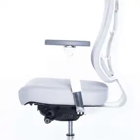 Эргономичное кресло Falto X TRANS (наклон переднего края сиденья, сетка, ткань, каркас белый, серый)