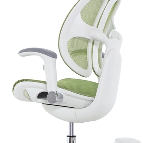 Детское эргономичное кресло Falto ORTO (корсетная спинка, слайдер, подлокотники 3D, сетка, зелёный)