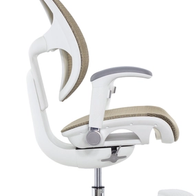 Детское эргономичное кресло Falto ORTO (корсетная спинка, слайдер, подлокотники 3D, сетка, золотой)