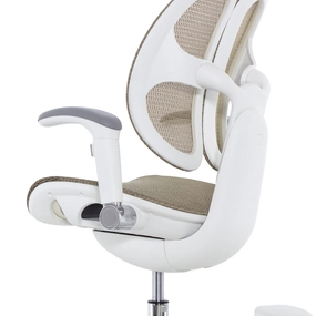 Детское эргономичное кресло Falto ORTO (корсетная спинка, слайдер, подлокотники 3D, сетка, золотой)