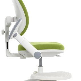 Детское эргономичное кресло Falto KIDS MAX DUO-P, ППУ латекс, спинка корсет, подножка, подлокотник 3D, обивка (зелёный)