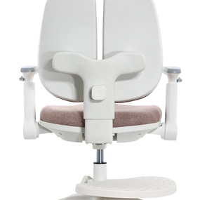 Детское эргономичное кресло Falto KIDS MAX DUO-P, ППУ латекс, спинка корсет, подножка, подлокотник 3D, обивка (розовый)