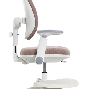 Детское эргономичное кресло Falto KIDS MAX DUO-P, ППУ латекс, спинка корсет, подножка, подлокотник 3D, обивка (розовый)