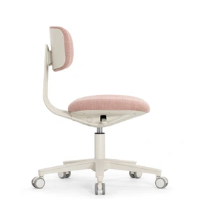 Эргономичное кресло Falto Rookie Plus (поворот спинки, ткань, каркас светлый, розовый)