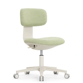 Эргономичное кресло Falto Rookie Plus (поворот спинки, ткань, каркас светлый, зелёный)