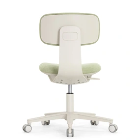 Эргономичное кресло Falto Rookie Plus (поворот спинки, ткань, каркас светлый, зелёный)