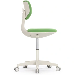 Эргономичное кресло Falto Rookie (регулируемая спинка, ткань, каркас белый, зелёный)