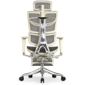 Анатомическое кресло Falto Fly 2 с подножкой (динамичный подголовник, подлокотники 6D (360), сетка, светлый)