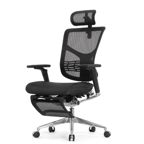 Эргономичное кресло Falto Star 2 с подножкой (подлокотники 6D (360), сетка, цвет чёрный)