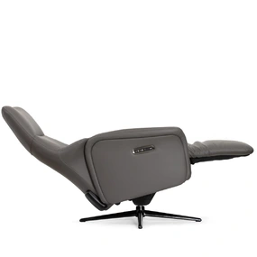 Кресло-реклайнер Falto Titanio (2 мотора, zero, аккумулятор, натуральная кожа, тёмно-серый)