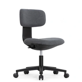 Эргономичное кресло Falto Rookie Plus (поворот спинки, ткань, каркас чёрный, тёмно-серый)